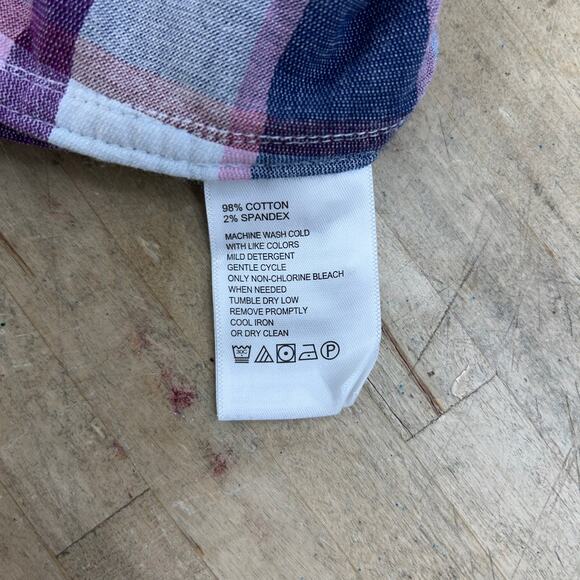 Tommy Bahama Womens Size S Shirt Button Front Top Reverse Weave Flannel Plaid - Picture 12 of 16